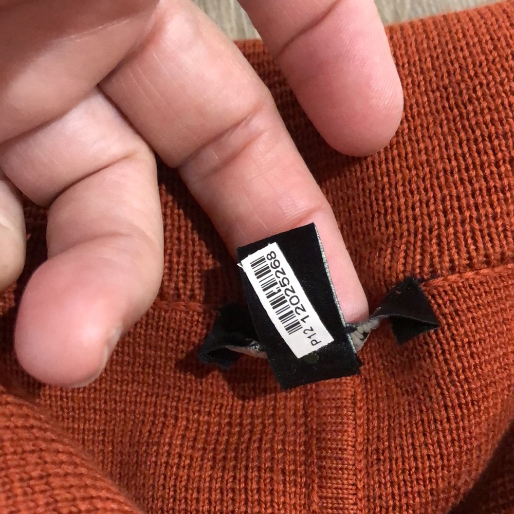 TALBOTS Women's Orange Cardigan Sweater Jacket - Picture 7 of 10